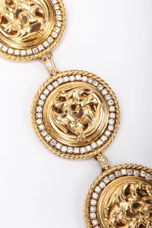 Round Metal Rhinestone Bracelet