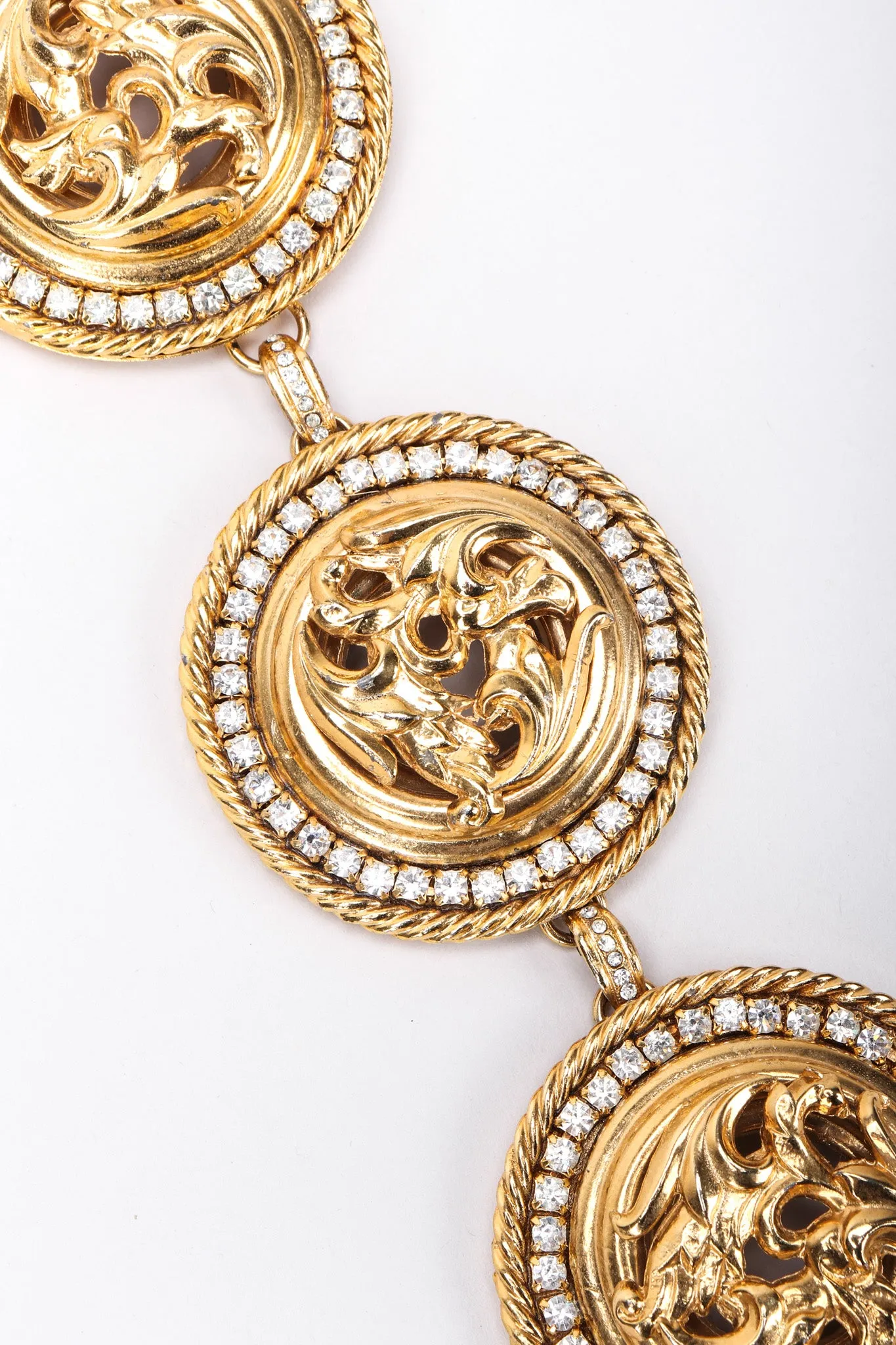 Round Metal Rhinestone Bracelet
