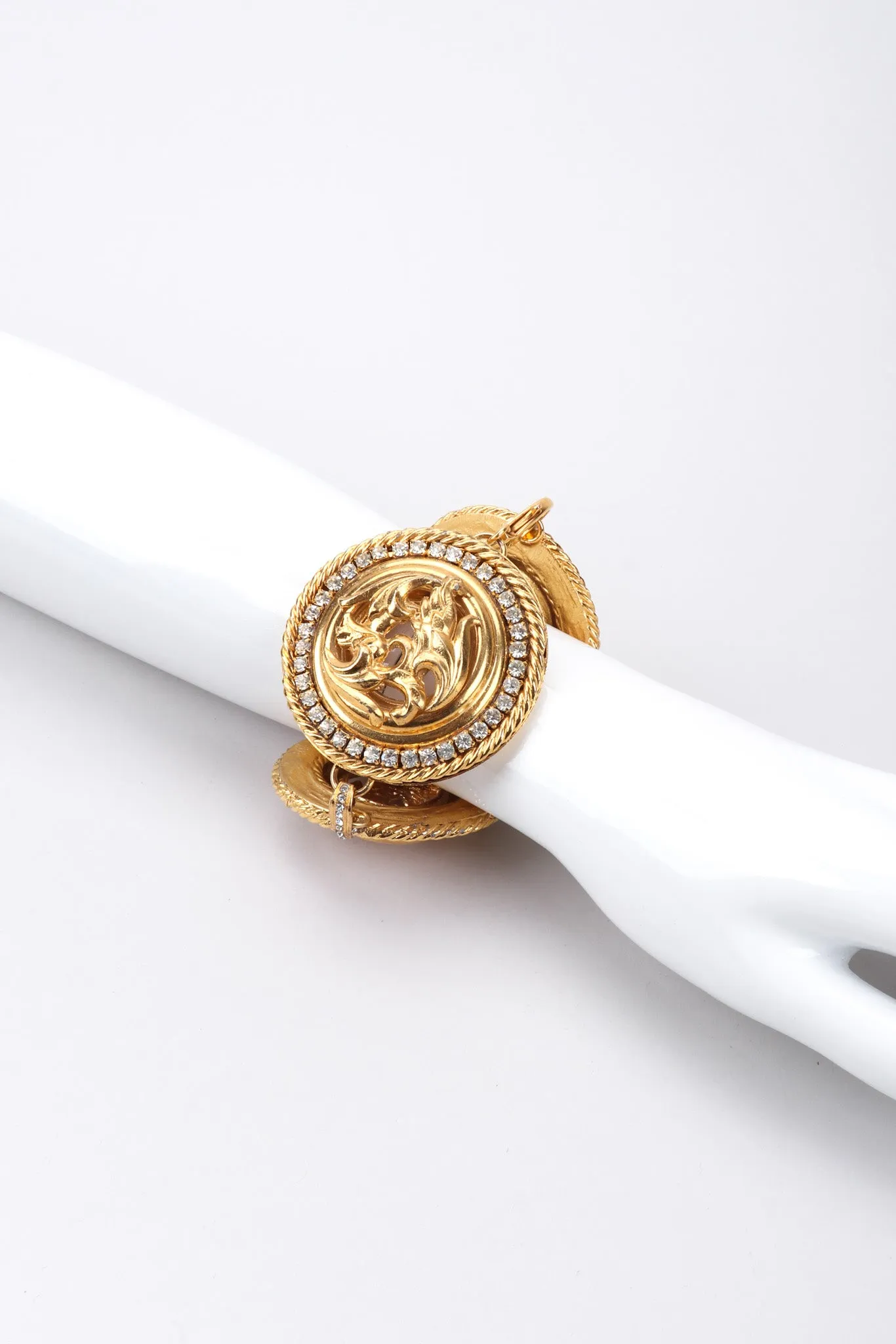Round Metal Rhinestone Bracelet