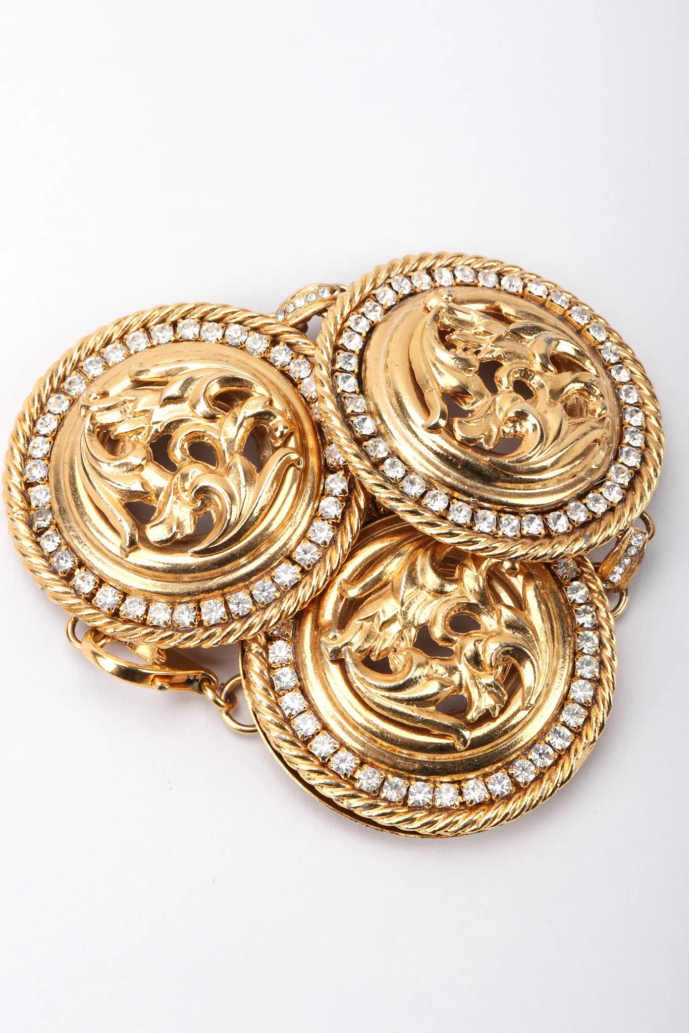 Round Metal Rhinestone Bracelet