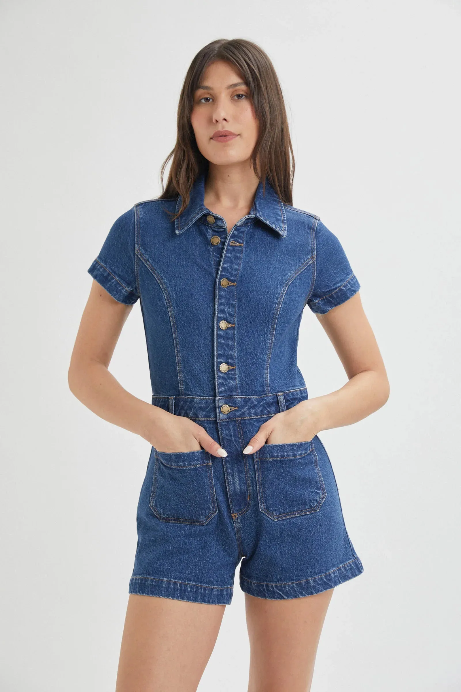 Sailor Romper in Eco Ruby