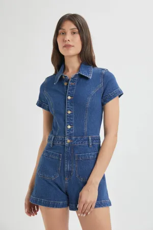 Sailor Romper in Eco Ruby