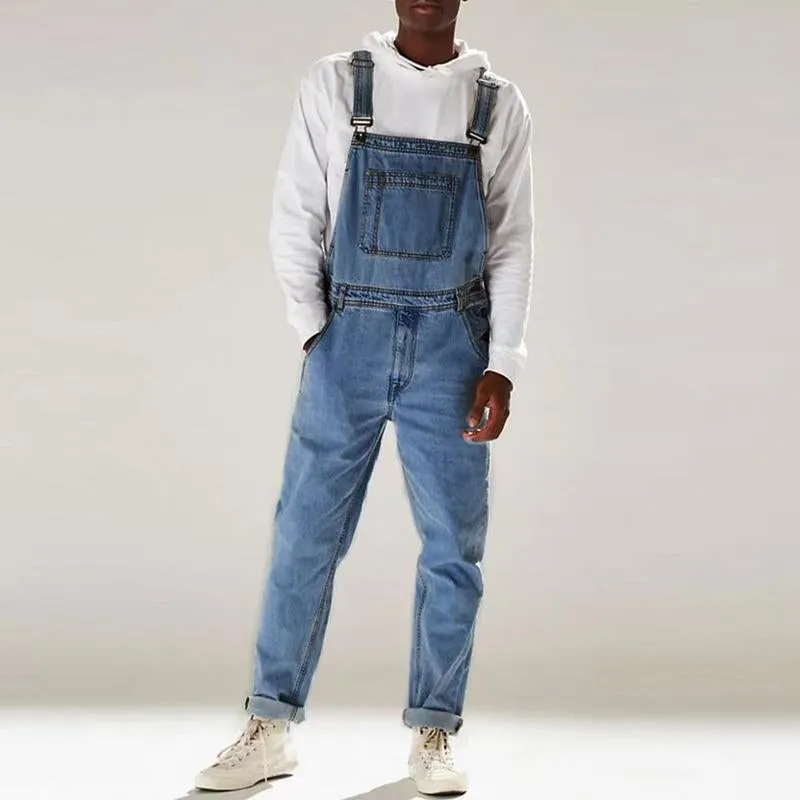 Salopette en jean vintage décontractée pour homme