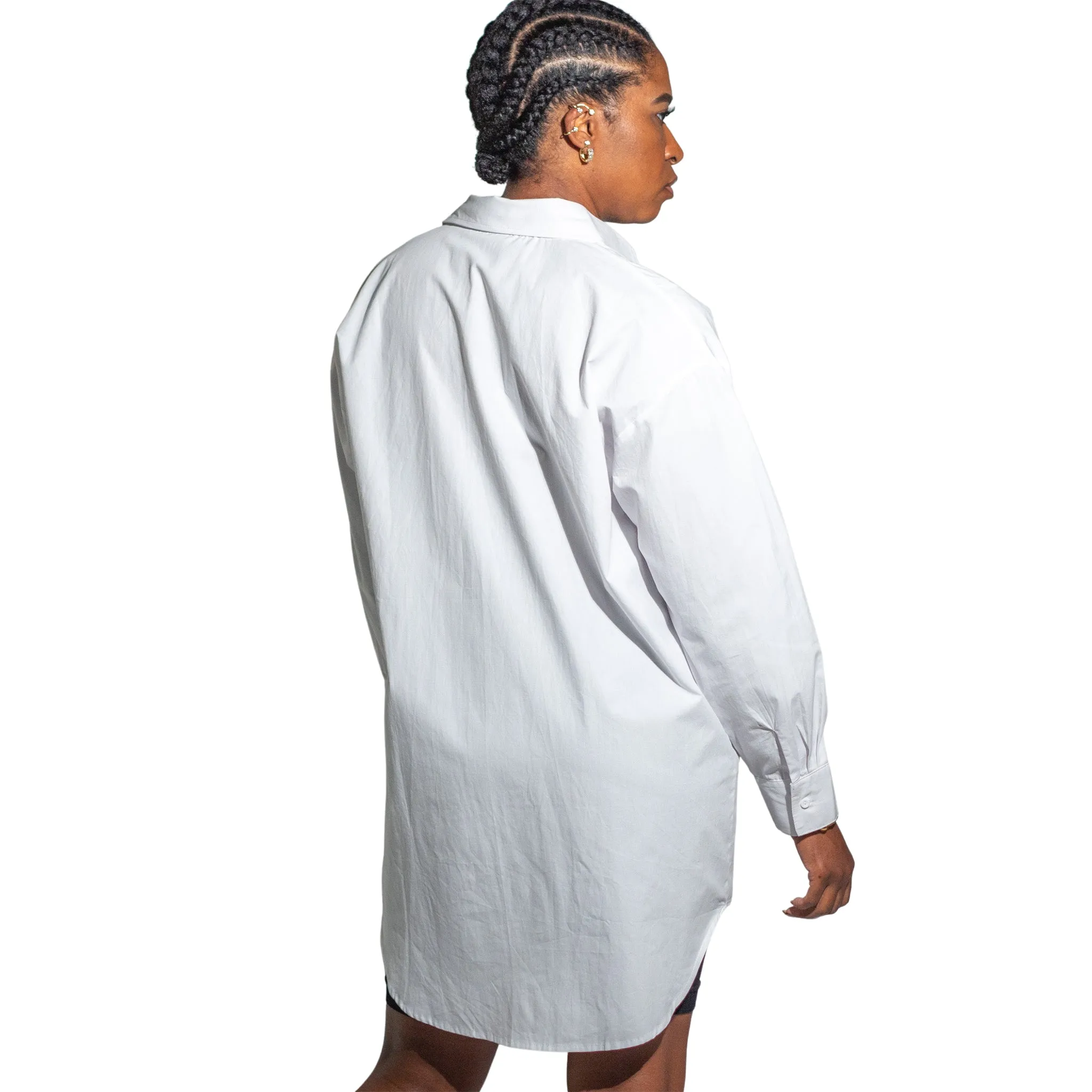 Santos Oversized Poplin Button Down Shirt