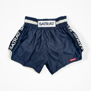 SATRAA WOOT MUAY THAI SHORTS - THE BASICS | NAVY