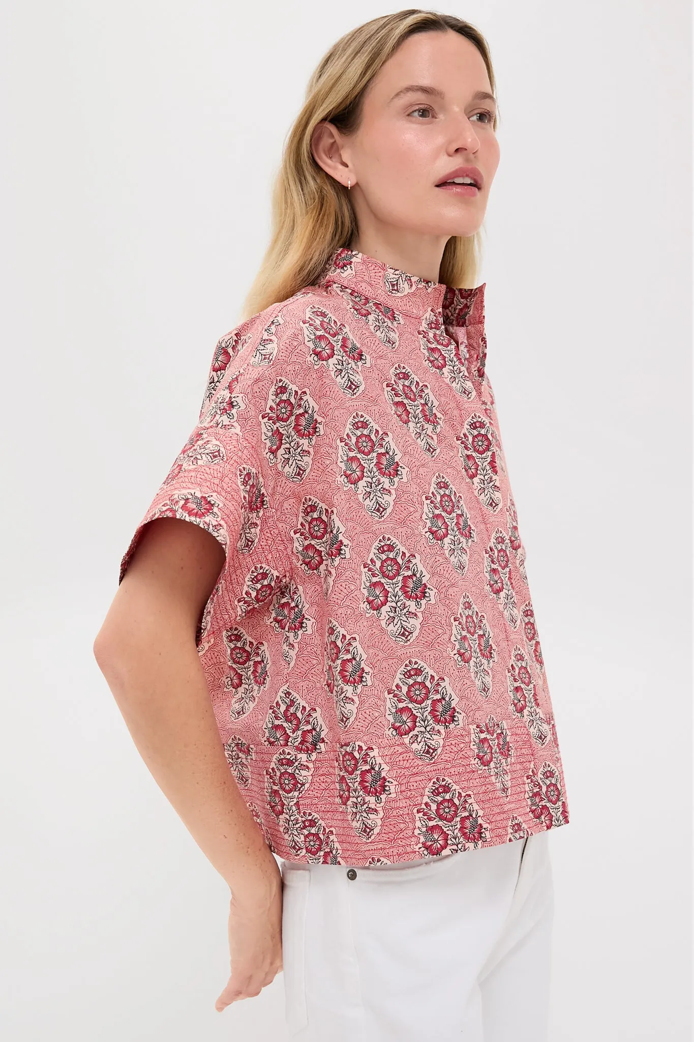 Scarlet Sonata Trapunto Stitch Sofia Shirt