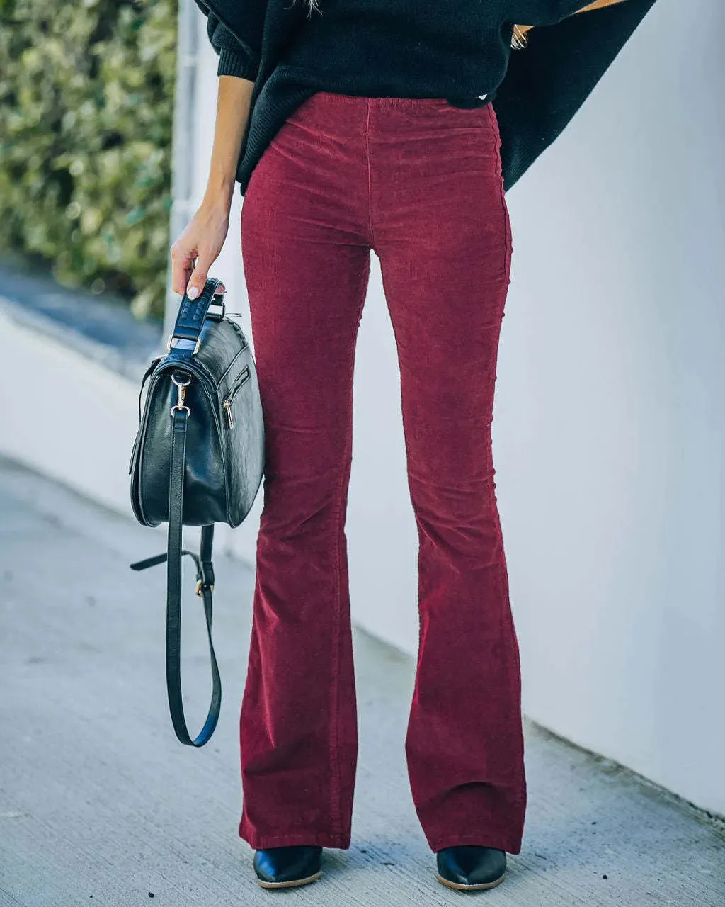 Selena - High waist flare pants for ladies