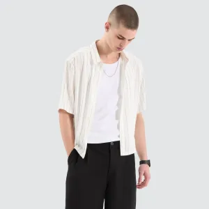 Sequence Cube Shortsleeve Shirt Black Pinstripe