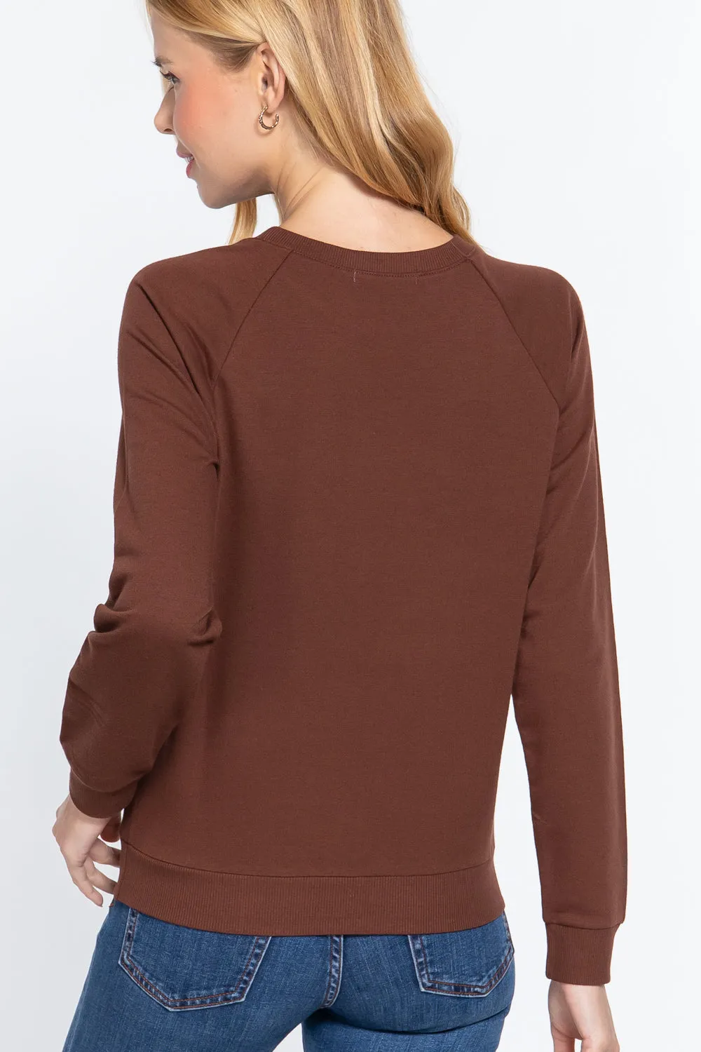 Sequin Heartbeat French Terry Top