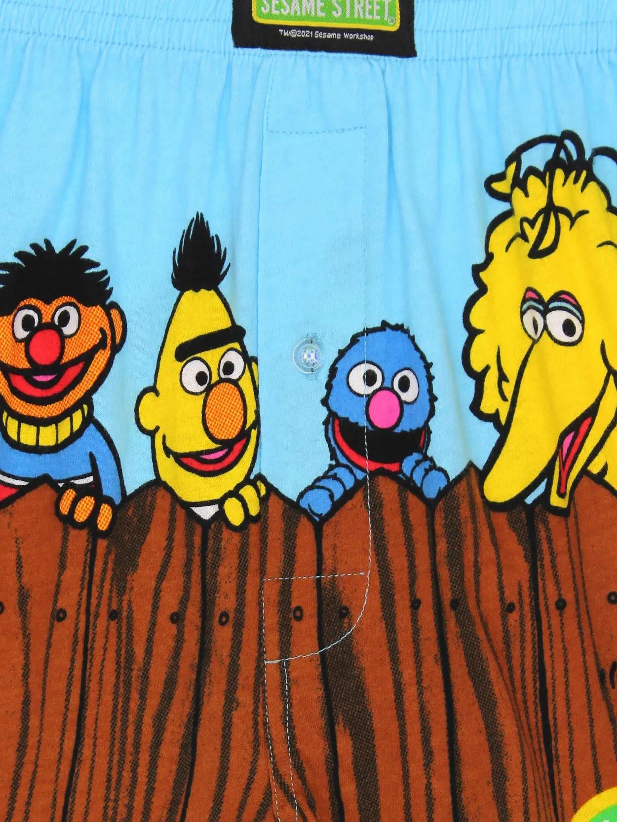 Sesame Street Elmo Cookie Monster Button Fly Boxer Shorts