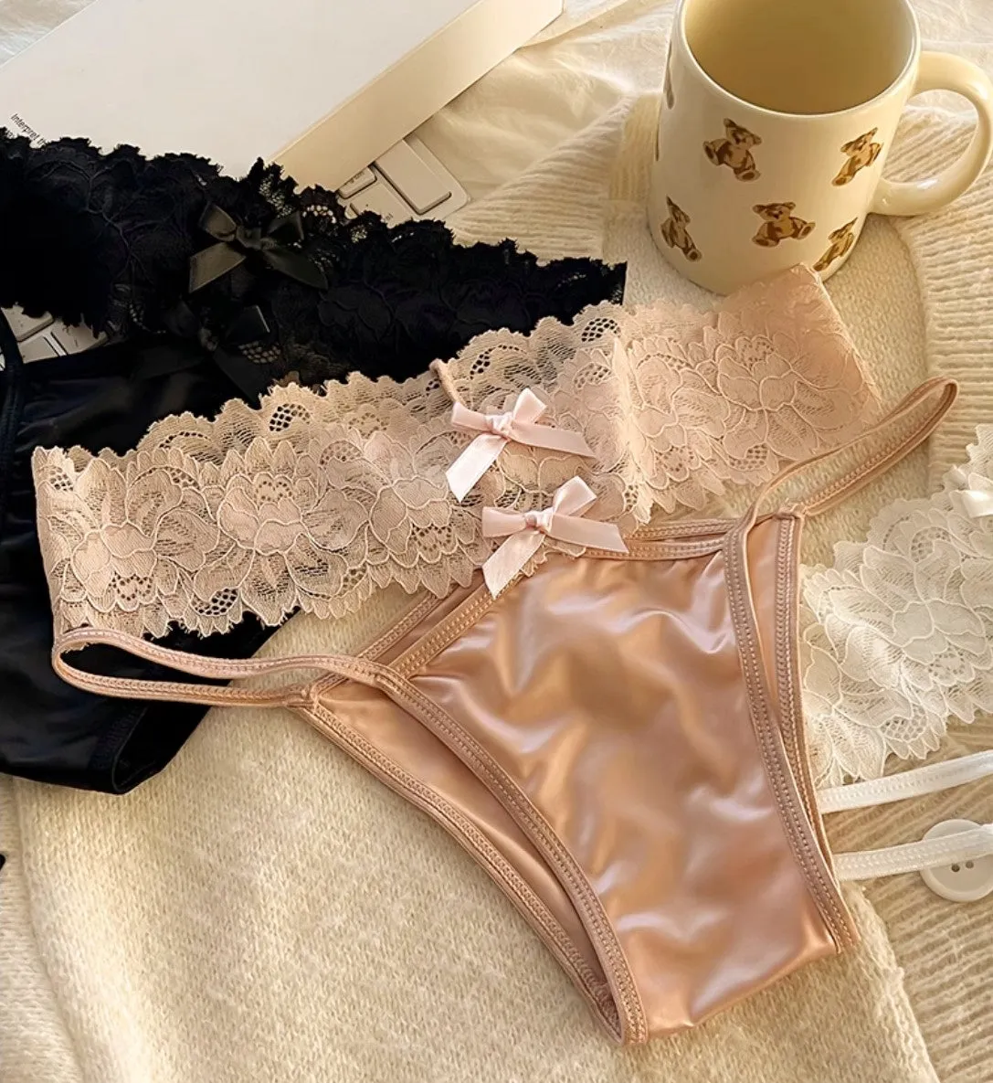 Sexy Low-Rise Lace Cut-Out Panties