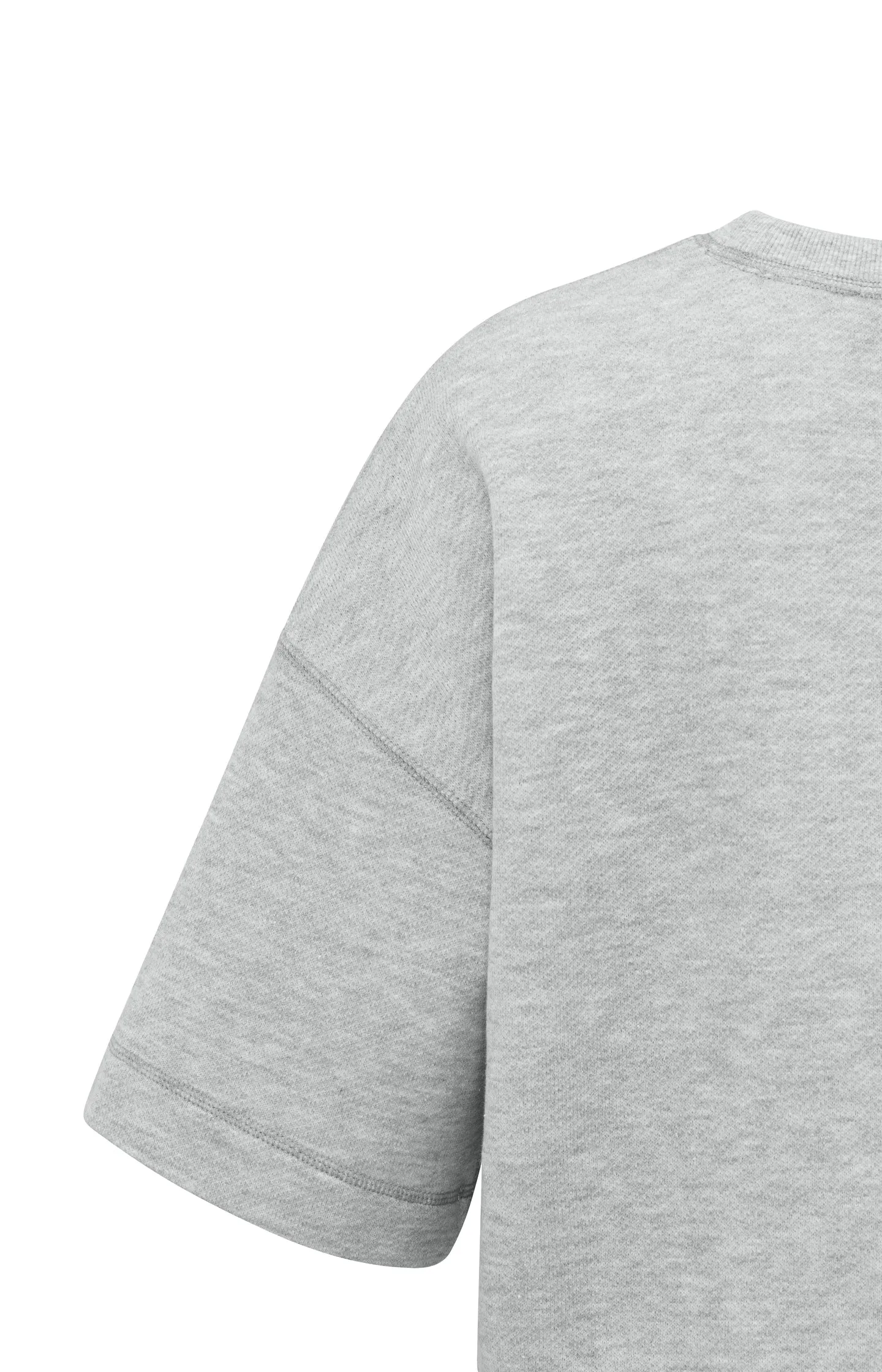 Short-sleeve sweatshirt with relaxed fit