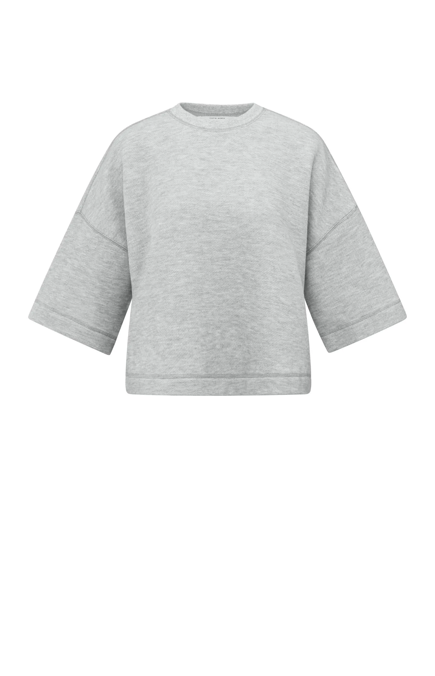 Short-sleeve sweatshirt with relaxed fit