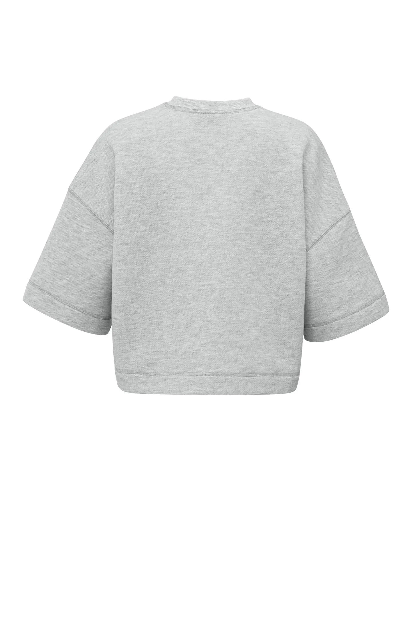 Short-sleeve sweatshirt with relaxed fit