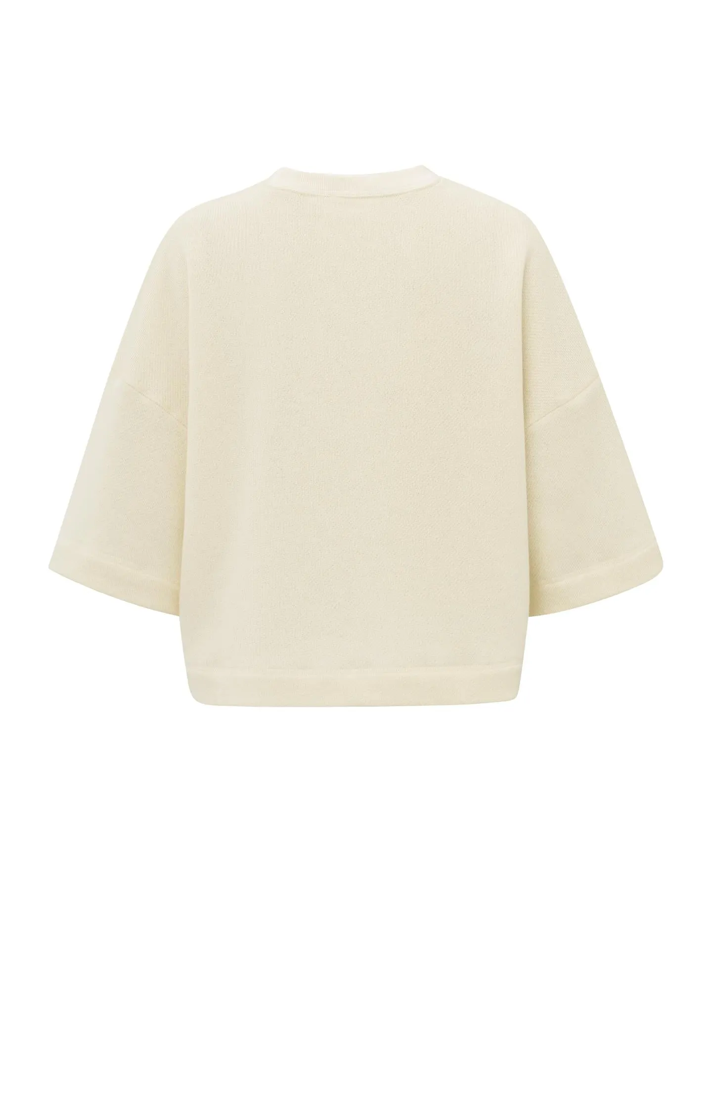 Short-sleeve sweatshirt with relaxed fit