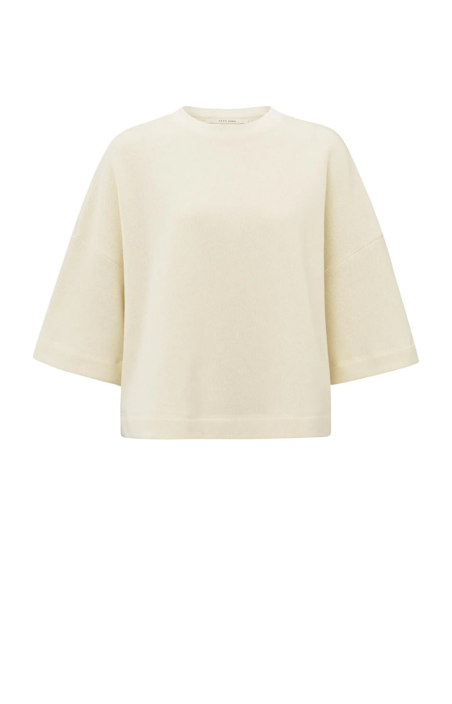 Short-sleeve sweatshirt with relaxed fit