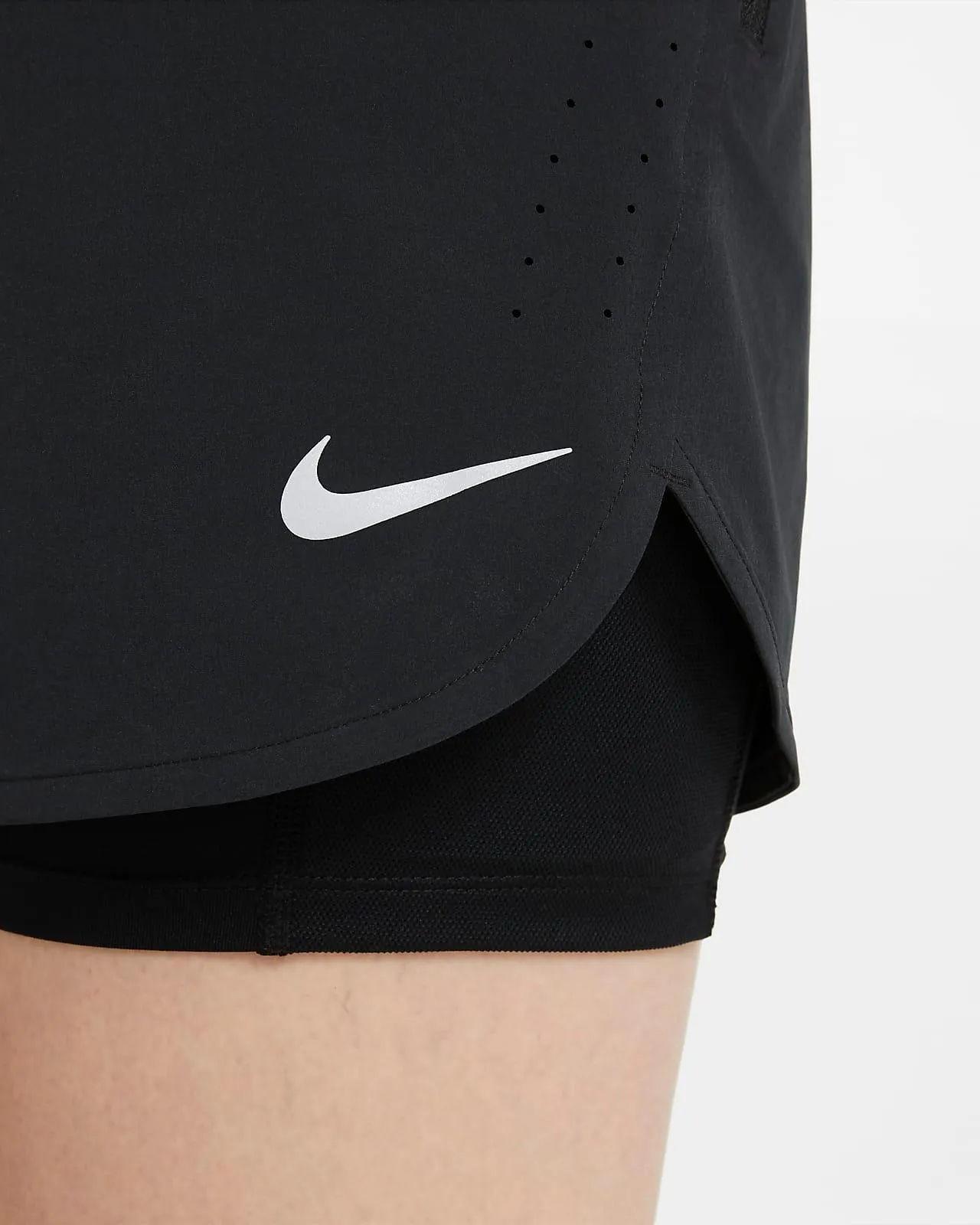 SHORTS NIKE PRO WOMAN PANTALONCINO CORTO 2 IN 1 DONNA NERO