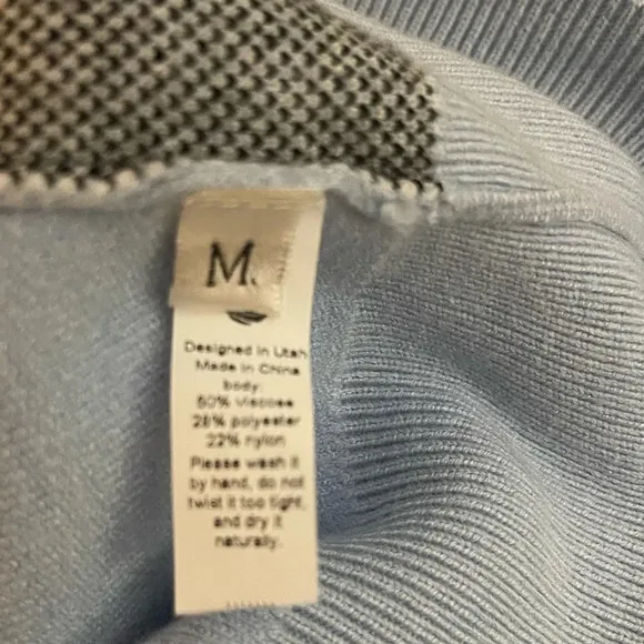 Shroom Beach Meditating Jesus Sweater, Blue, Medium, EUC