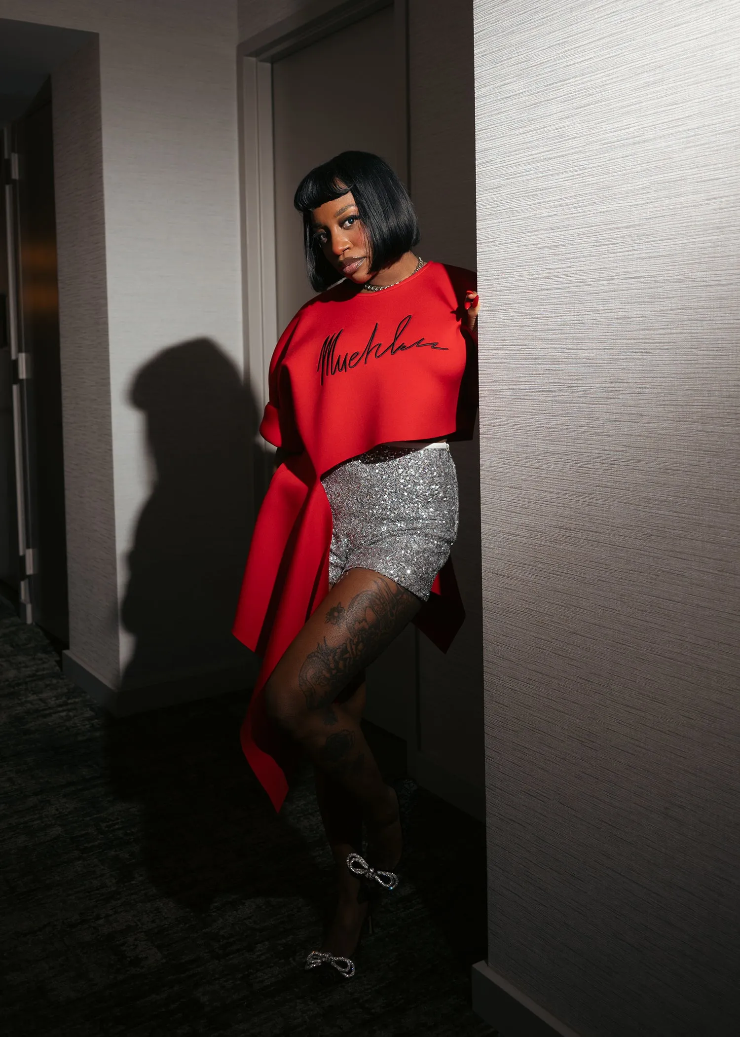 Signature Slashed Sweatshirt