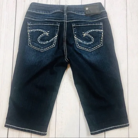 Silver Suki Bermuda Jeans Size 27
