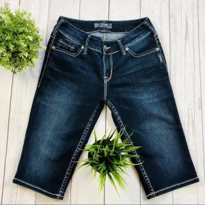 Silver Suki Bermuda Jeans Size 27