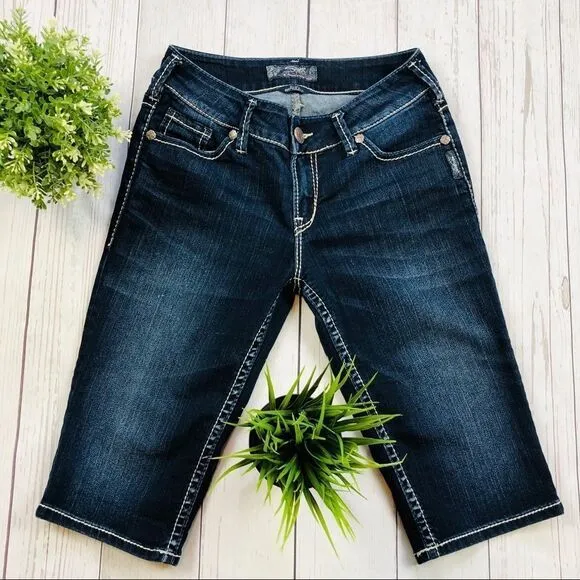 Silver Suki Bermuda Jeans Size 27