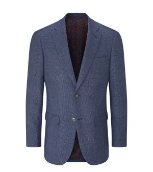 Skopes Tailored Fit Cole Jacket For Men in Navy Textured Weave, 36S-62L
