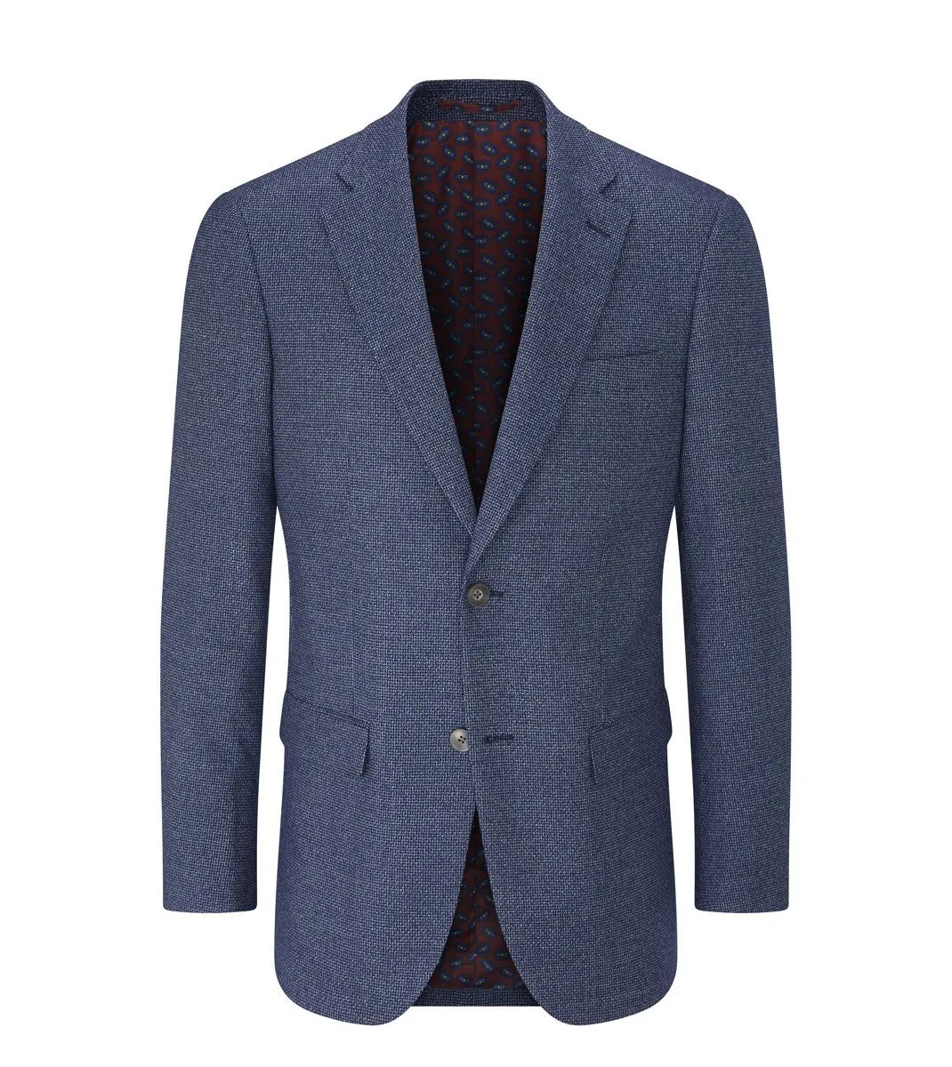 Skopes Tailored Fit Cole Jacket For Men in Navy Textured Weave, 36S-62L