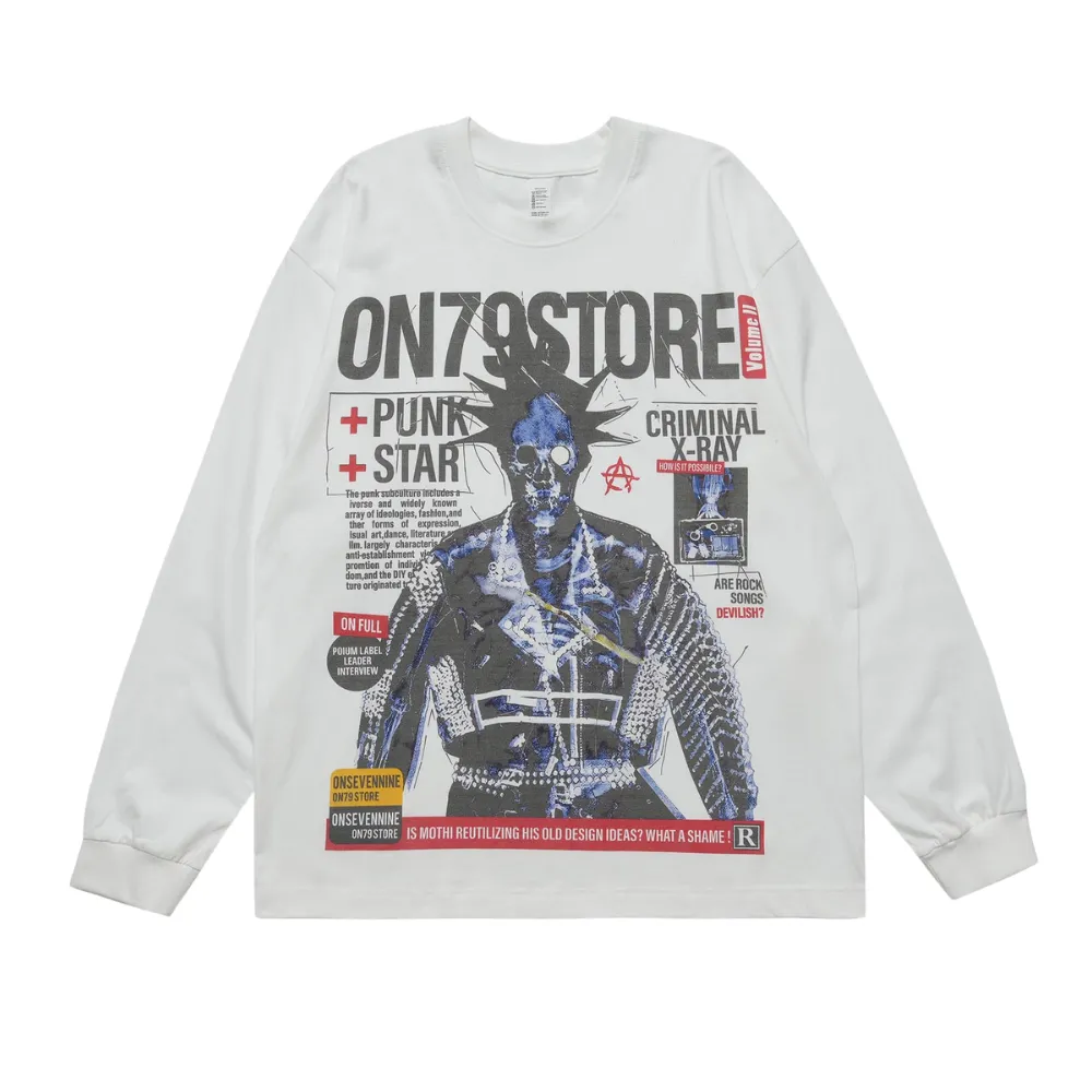 Skull Punk Star Sweatshirt