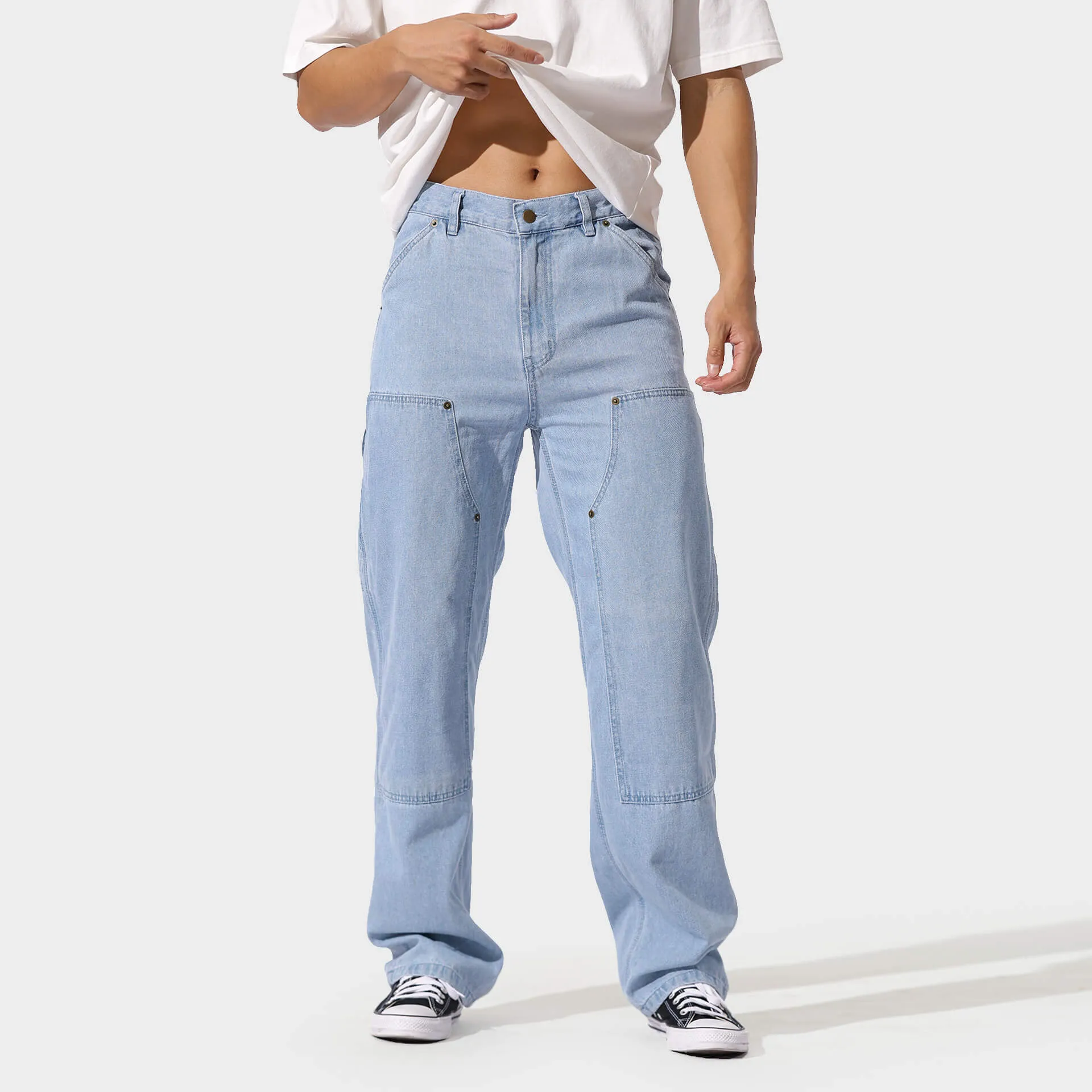 Sleek Denim Trousers