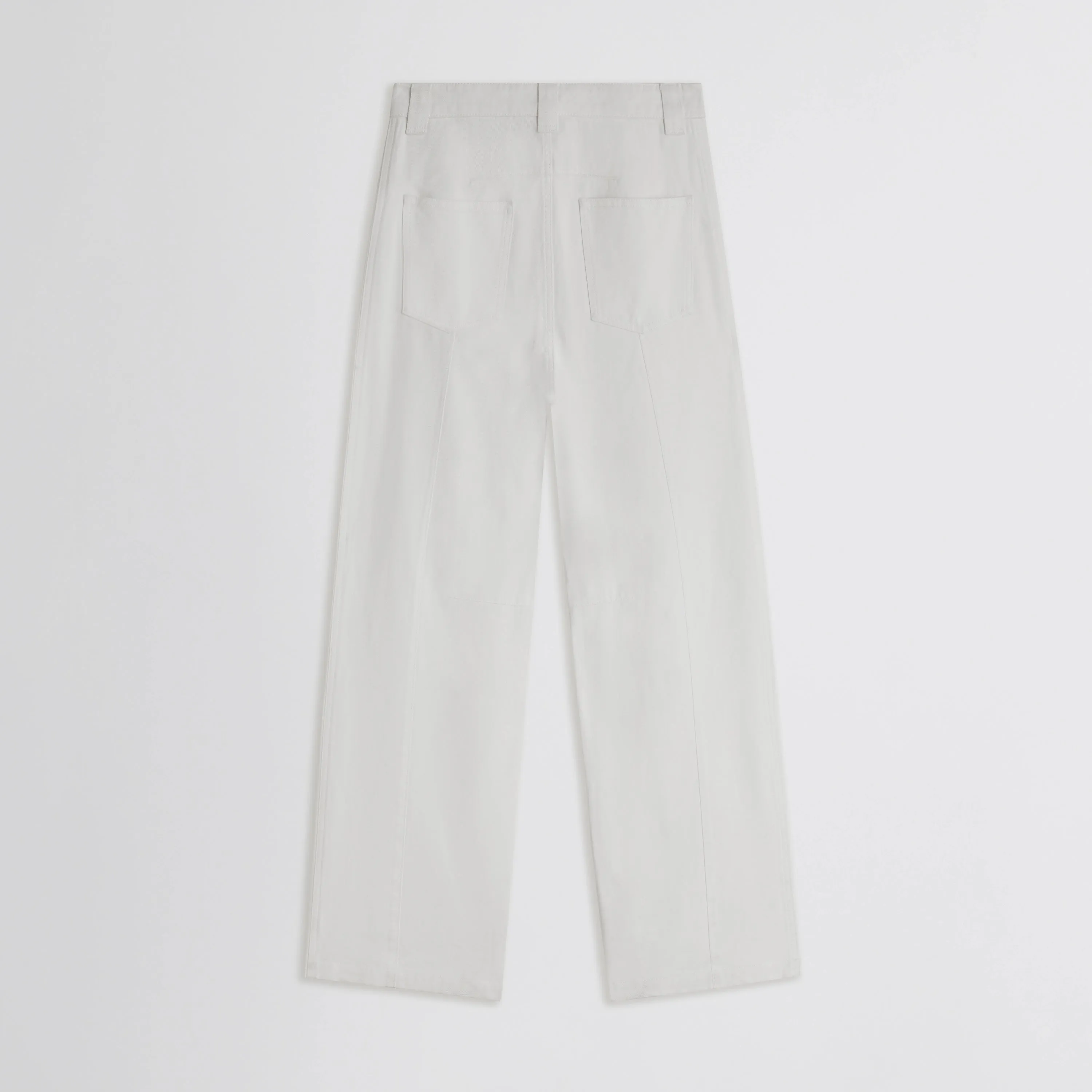 SLOUCH JEANS | off white cotton