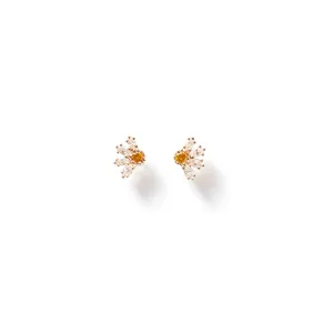 Small Half Daisy Earrings