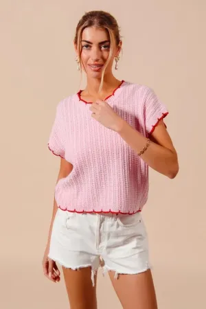 SO ME Textured Light Weight Sweater Dolman Top