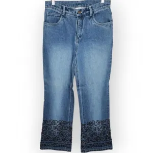 Spiegel Vintage 90s Beaded Flare Jeans size 10