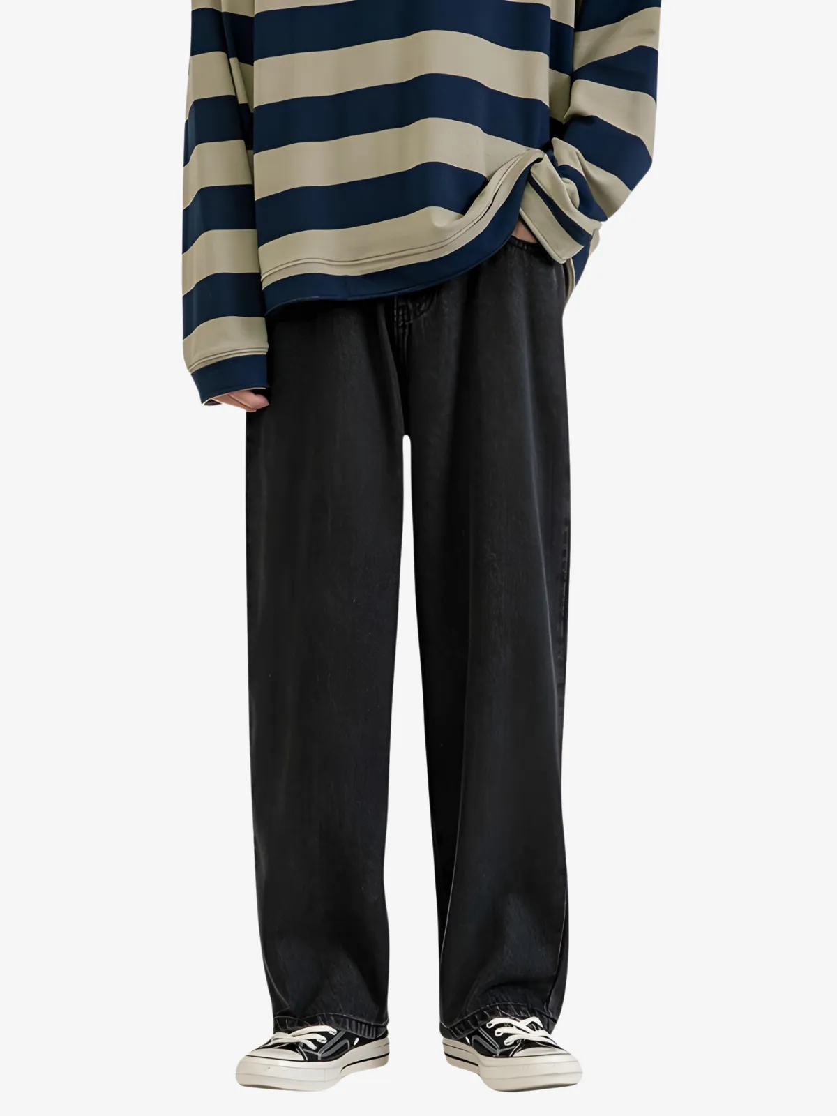 STRAIGHT BASIC WASH JEANS
