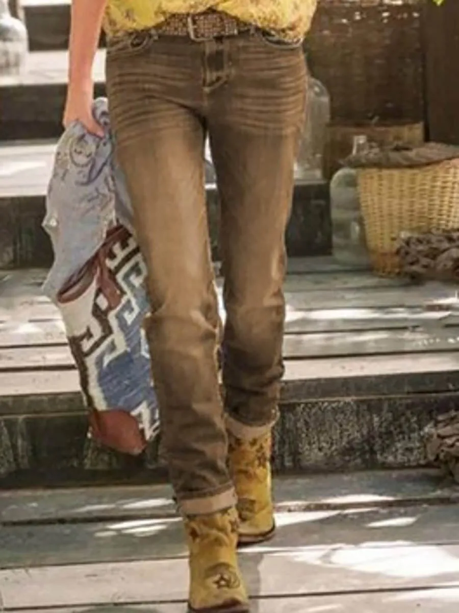 Stunncal Straight Vintage Mid-Rise Jeans