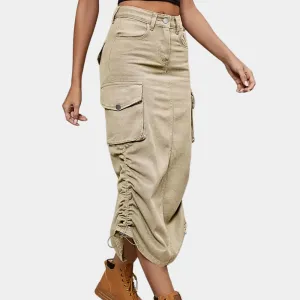 Stylish cargo skirt for ladies