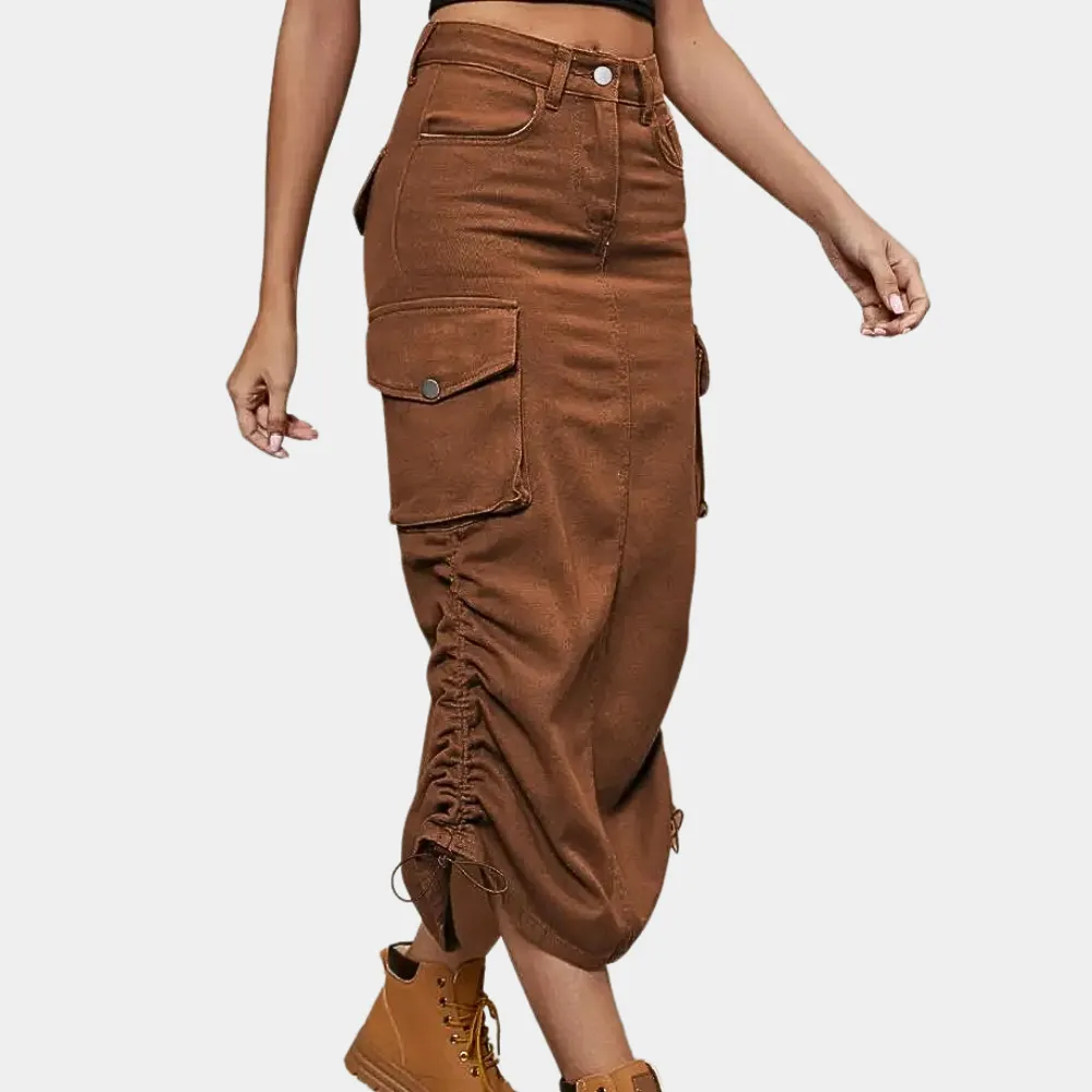 Stylish cargo skirt for ladies