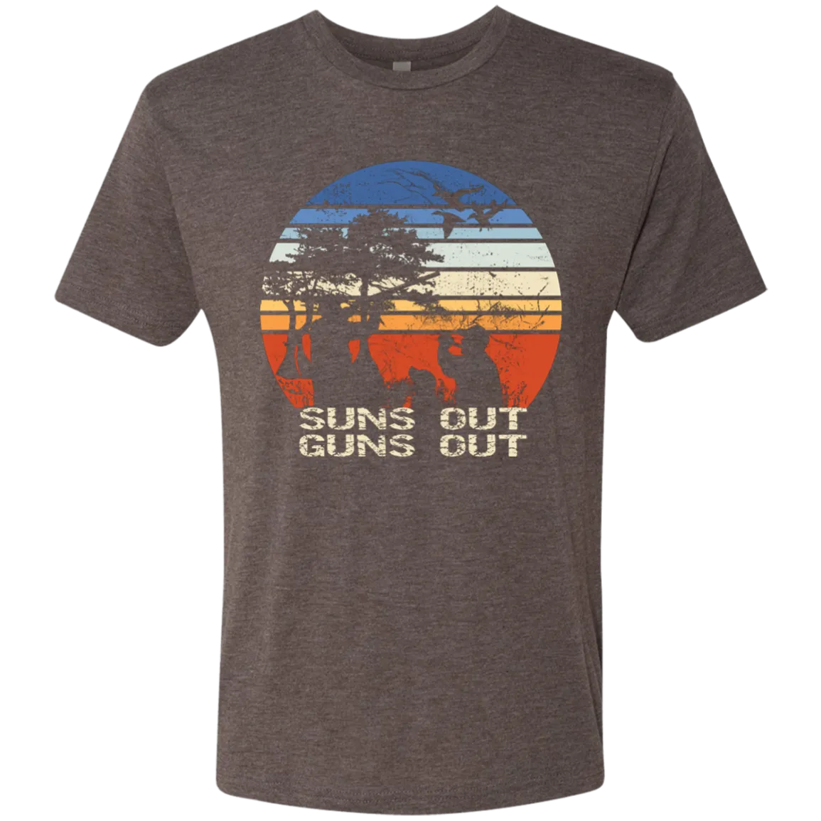 Suns Out Guns Out Duck Hunting Next Level Triblend Tee