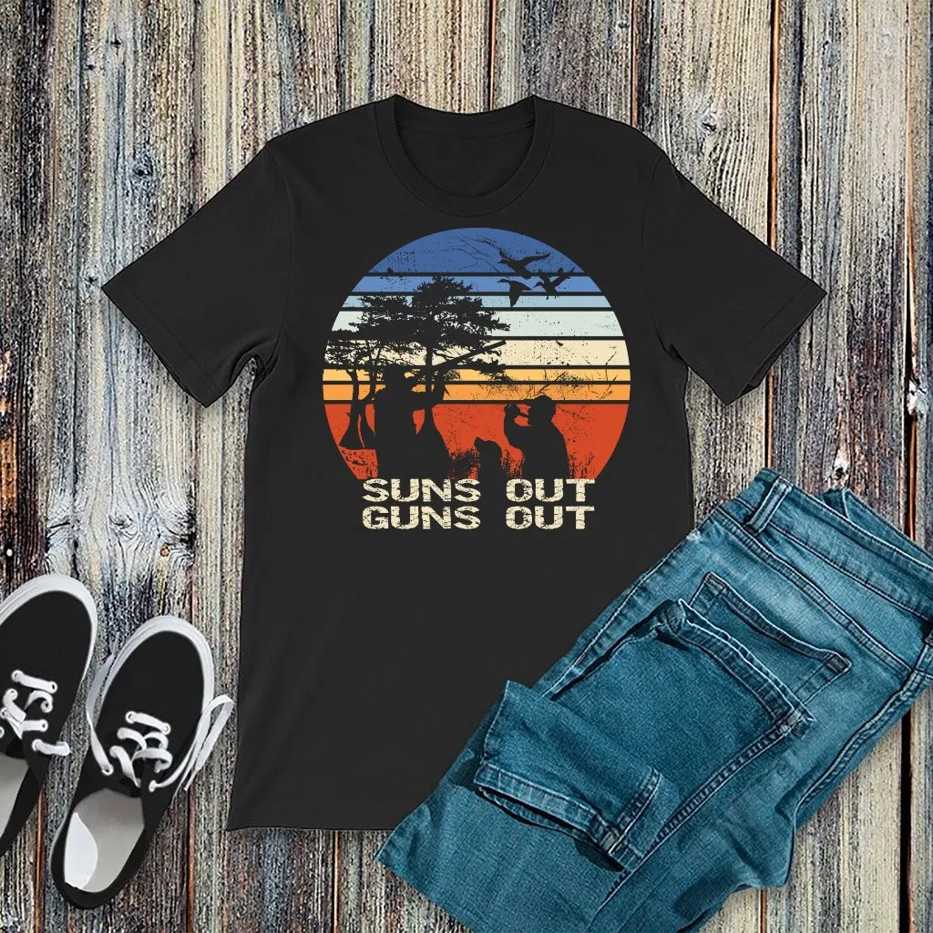 Suns Out Guns Out Duck Hunting Next Level Triblend Tee