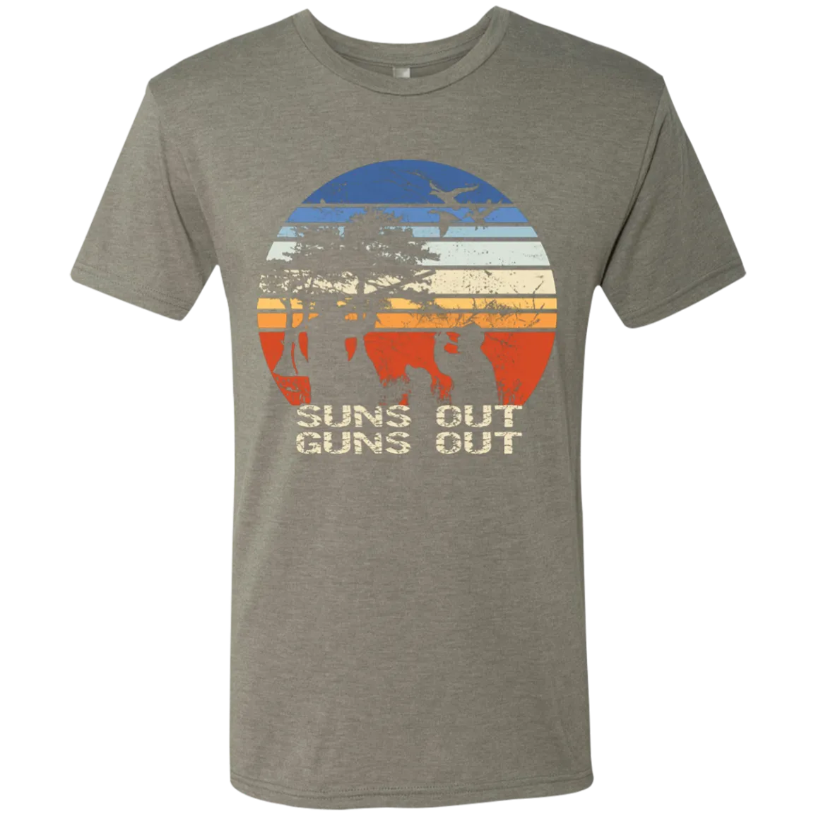 Suns Out Guns Out Duck Hunting Next Level Triblend Tee