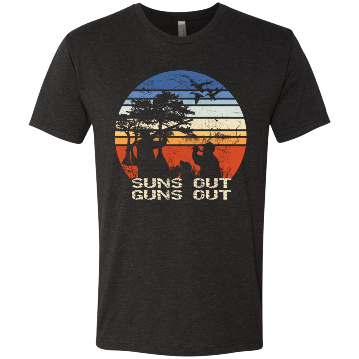 Suns Out Guns Out Duck Hunting Next Level Triblend Tee