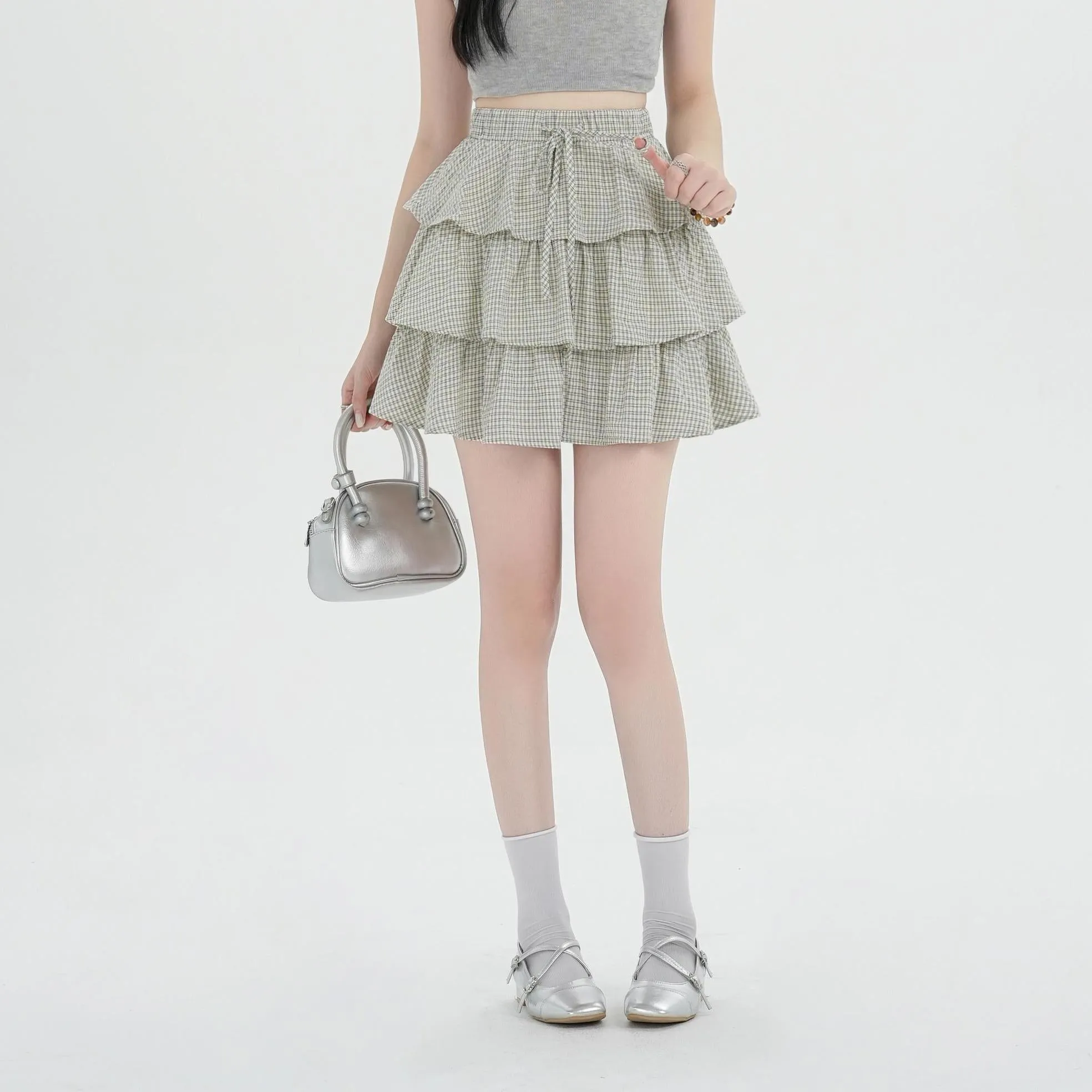 Sweet and Chic A-Line Tiered Hem Floral Skirt