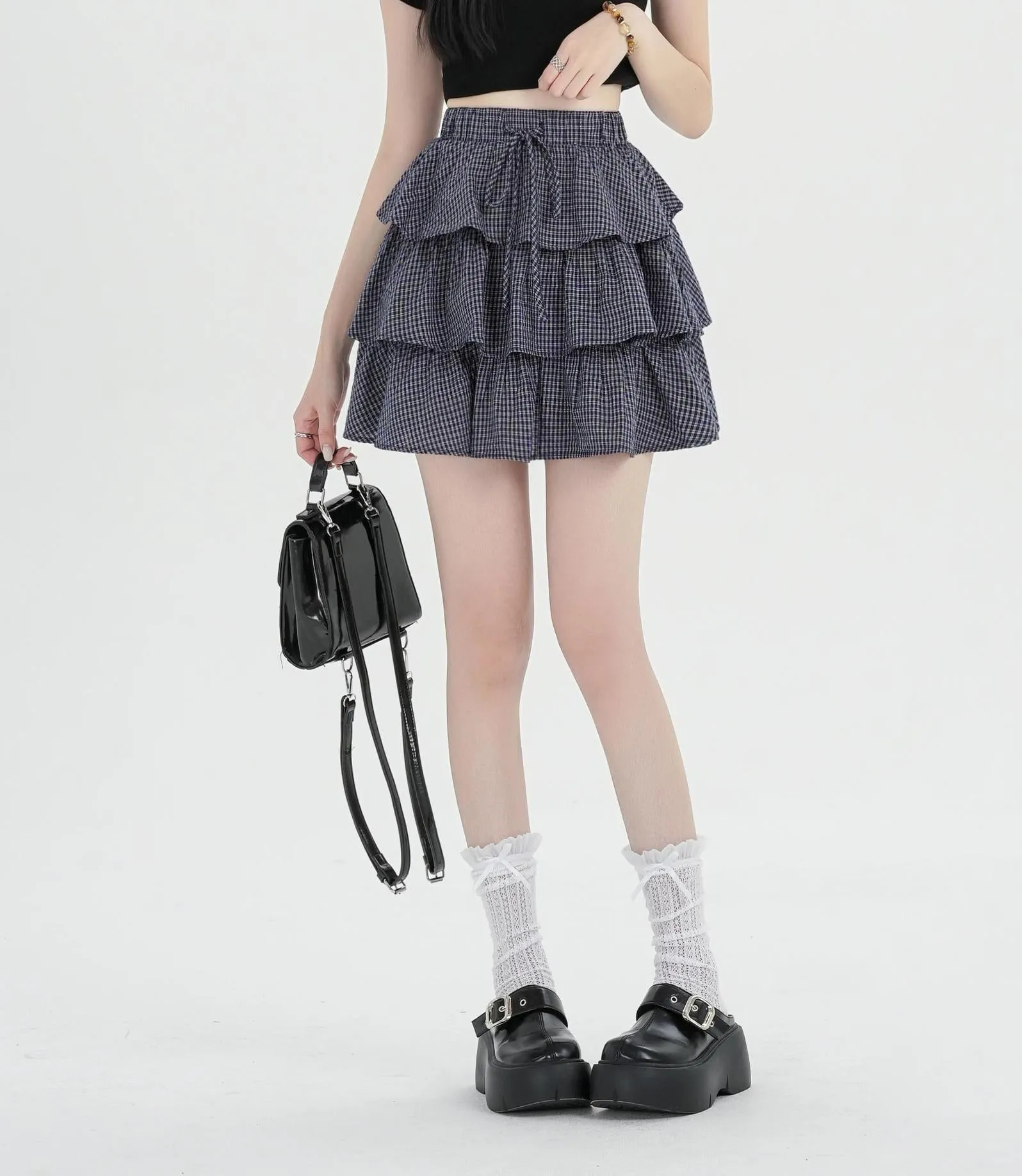 Sweet and Chic A-Line Tiered Hem Floral Skirt