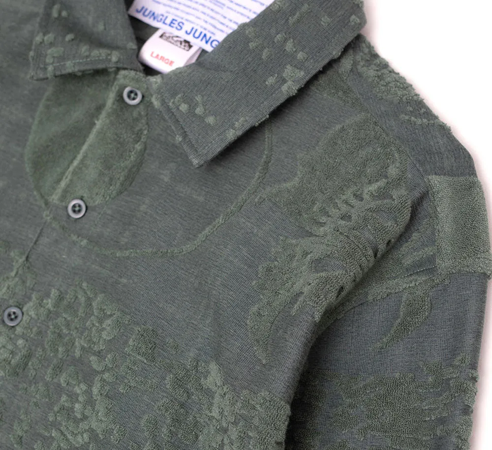 Symbols Terry Towelling Long Sleeve Button Up