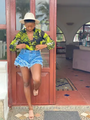 Tail Feather jean shorts