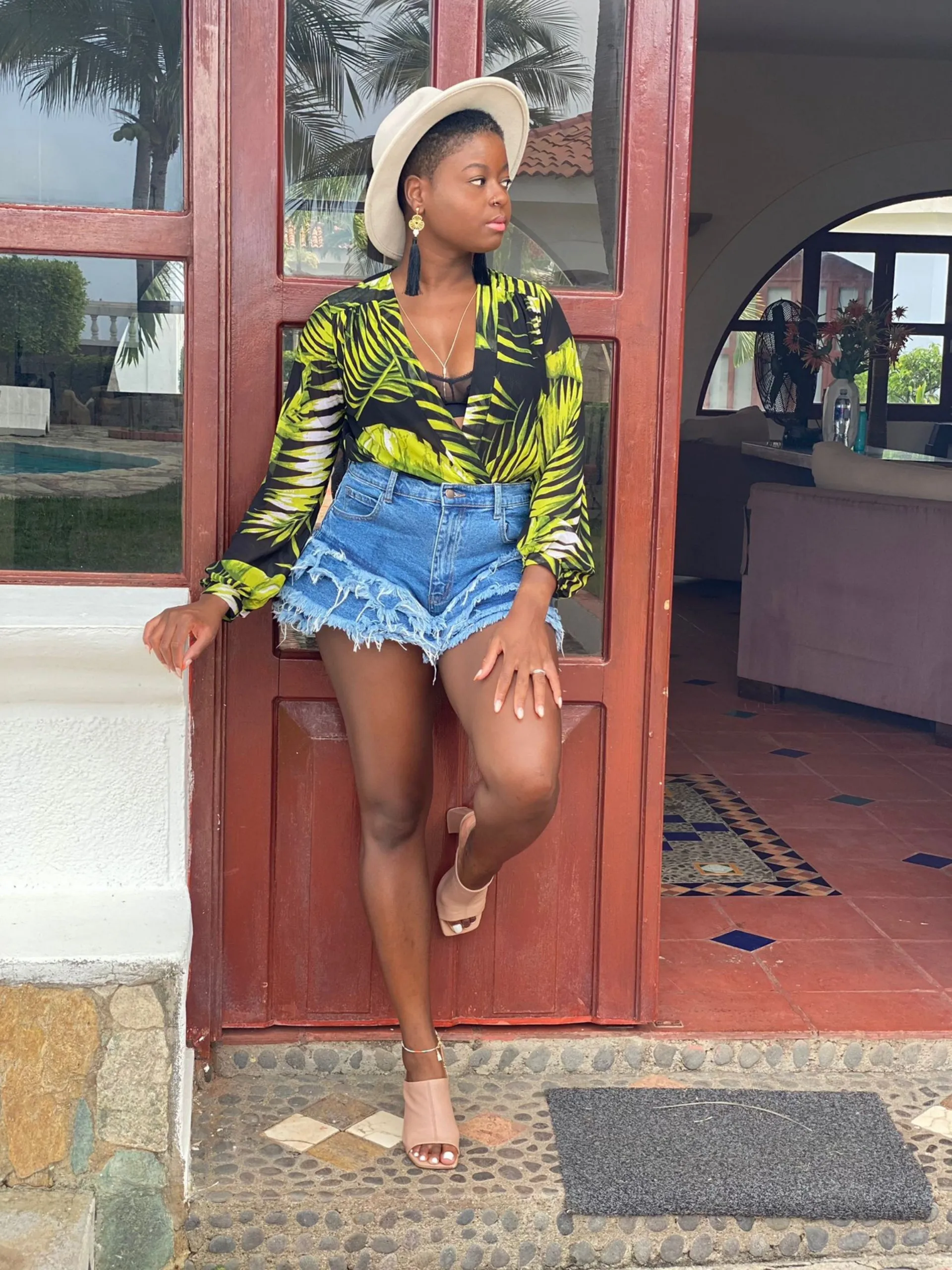 Tail Feather jean shorts