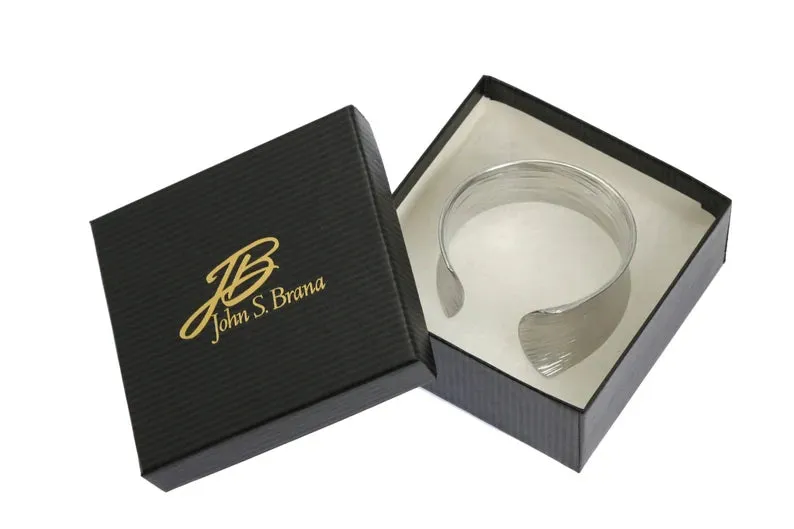 Tapered Bark Anticlastic Aluminum Bangle Bracelet