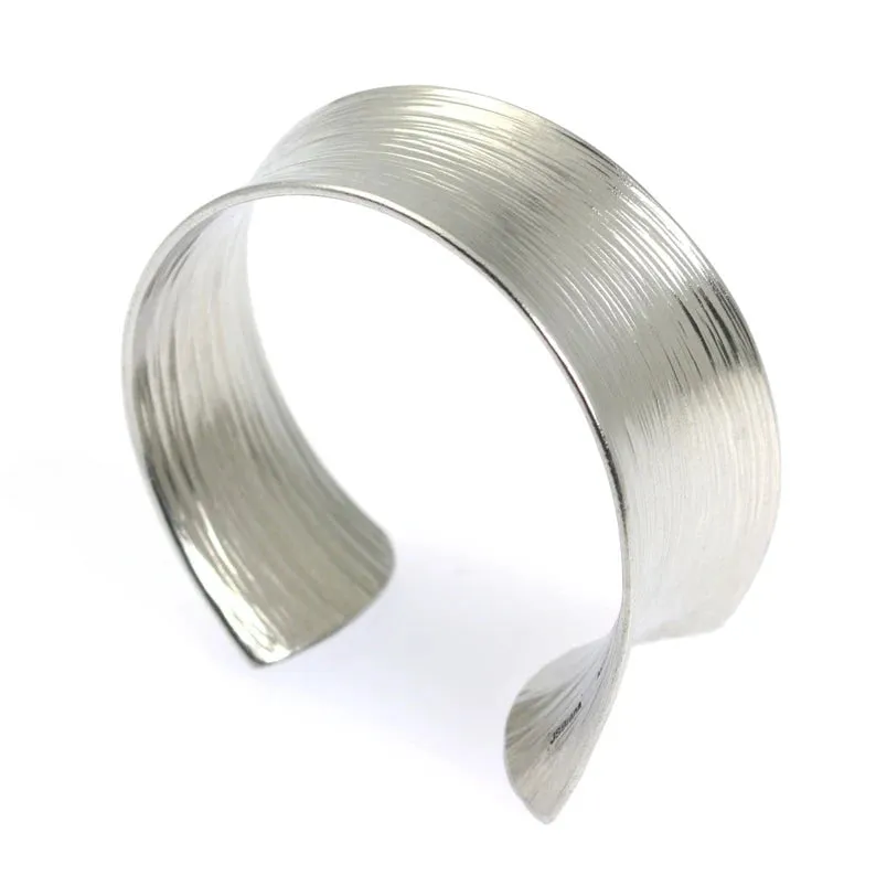 Tapered Bark Anticlastic Aluminum Bangle Bracelet