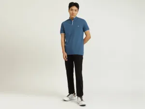 Teal Johnny Collar T-Shirt